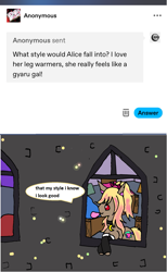 Size: 1181x1913 | Tagged: safe, artist:ask-luciavampire, derpibooru import, oc, firefly (insect), insect, pony, undead, vampire, vampony, ask, night, tumblr