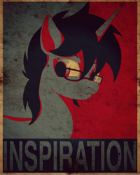 Size: 1638x2048 | Tagged: safe, artist:vesteffi, derpibooru import, oc, oc:astral chaser, pony, unicorn, effect hope, effects, fallout, fallout poster, glasses, hope, horn, icon, inspiration, poster