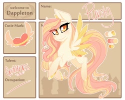 Size: 1500x1193 | Tagged: safe, artist:pixxpal, derpibooru import, oc, oc only, oc:purity, angel, pegasus, pony, bedroom eyes, blushing, cute, dappleton, female, looking at you, mare, reference sheet, simple background, solo