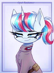 Size: 2229x3000 | Tagged: safe, artist:opal_radiance, derpibooru import, oc, pony, unicorn, horn, solo