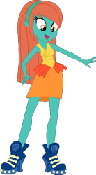 Size: 304x551 | Tagged: safe, alternate version, artist:selenaede, artist:supersamyoshi, derpibooru import, oc, oc only, oc:seaside glow, human, equestria girls, g4, life is a runway, alternate hairstyle, base used, clothes, png, recolor, solo