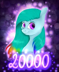 Size: 1162x1423 | Tagged: safe, artist:dorry, derpibooru import, oc, oc only, pony, bust, female, female oc, gift art, green coat, green mane, looking up, mare, mare oc, old art, portrait, solo