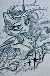 Size: 842x1280 | Tagged: safe, artist:jsunlight, derpibooru import, princess luna, alicorn, pony, solo, traditional art