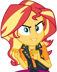 Size: 829x1046 | Tagged: safe, derpibooru import, edit, edited screencap, editor:cutler1228, screencap, sunset shimmer, human, equestria girls, g4, background removed, female, not a vector, simple background, smiling, solo, transparent background