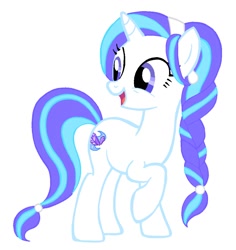 Size: 980x1036 | Tagged: safe, artist:lunamidnight1998, derpibooru import, oc, oc only, oc:selenite, pony, unicorn, crystal, cute, digital art, female, horn, mare, ocbetes, simple background, smiling, solo, white background