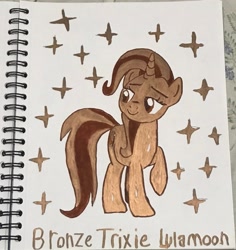 Size: 1931x2048 | Tagged: safe, artist:gregorithebrony, derpibooru import, trixie, pony, unicorn, g4, horn, raised hoof, raised leg, smiling, solo, stars, traditional art