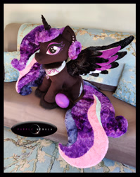 Size: 2232x2800 | Tagged: safe, artist:purplenebulastudios, derpibooru import, oc, oc:purple nebula, alicorn, pony, chibi, female, irl, mare, photo, plushie, solo