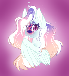 Size: 1272x1394 | Tagged: safe, artist:furtoodie, derpibooru import, oc, oc:dawn stars, pegasus, pony, bust, female, mare, portrait, solo