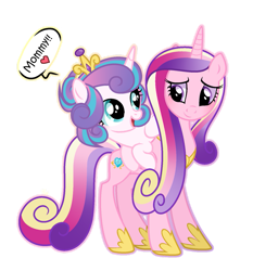 Size: 863x926 | Tagged: safe, artist:brightness-sentryyt, derpibooru import, princess cadance, princess flurry heart, alicorn, pony, g4, base used, cute, cutedance, duo, duo female, female, flurrybetes, mare, mother's day, simple background, transparent background