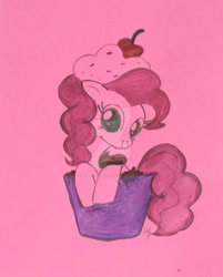 Size: 801x998 | Tagged: safe, artist:bunnylover1993, derpibooru import, pinkie pie, earth pony, cupcake, female, food