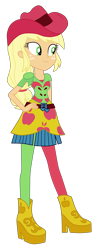 Size: 3000x7729 | Tagged: safe, artist:mixiepie, derpibooru import, applejack, equestria girls, g4, rainbow rocks, clothes, female, simple background, solo, transparent background, vector