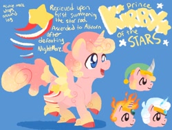 Size: 1024x768 | Tagged: artist needed, safe, derpibooru import, oc, alicorn, pony, character name, cute, cutie mark, fanart, fire, hat, kirby, kirby (series), nintendo, reference sheet, snow