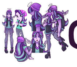 Size: 1615x1408 | Tagged: safe, artist:stupidcosplayer, derpibooru import, starlight glimmer, human, unicorn, equestria girls, g4, female, horn, humanized, simple background, transparent background