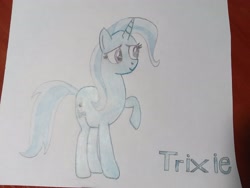 Size: 3264x2448 | Tagged: safe, artist:serega2009, derpibooru exclusive, derpibooru import, trixie, pony, unicorn, g4, female, horn, mare, painting, solo, traditional art