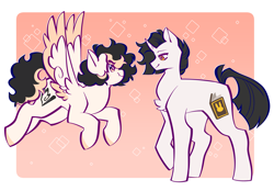 Size: 7813x5437 | Tagged: safe, artist:pewiowl, derpibooru import, oc, oc only, pony, art, chest fluff, digital art, passepartout, spread wings, wings