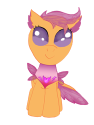 Size: 1280x1706 | Tagged: safe, artist:liepardmon555, derpibooru import, scootaloo, changedling, changeling, changedlingified, changelingified, cute, cutealoo, female, simple background, solo, species swap, transparent background, vector