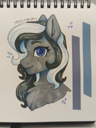 Size: 961x1280 | Tagged: safe, artist:jjsh, derpibooru import, oc, oc only, pony, cute, cute face, female, fluffy, heart, looking at you, mare, marker drawing, smiling, smiling at you, solo, traditional art