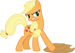 Size: 4226x3000 | Tagged: safe, artist:cloudy glow, derpibooru import, applejack, earth pony, pony, g4, too many pinkie pies, female, mare, simple background, solo, transparent background, vector