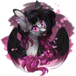 Size: 1920x1920 | Tagged: safe, artist:doekitty, derpibooru import, oc, oc:shade peony, pegasus, pony, bust, female, mare, portrait, solo