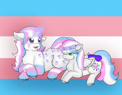 Size: 1280x1004 | Tagged: safe, artist:aricub, oc, oc only, transgender pride flag