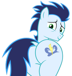 Size: 1039x1100 | Tagged: safe, artist:shieldwingarmorofgod, derpibooru import, soarin', pegasus, pony, g4, base used, butt, dock, looking back, male, plot, simple background, solo, stallion, tail, transparent background