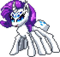 Size: 1050x1005 | Tagged: safe, artist:grissaecrim, artist:lilou41, derpibooru import, rarity, monster pony, original species, pony, spider, spiderpony, g4, digital art, female, manepxls, mare, pixel art, pxls.space, simple background, solo, species swap, spiderponyrarity, transparent background