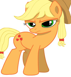 Size: 858x931 | Tagged: safe, artist:morsecode007, derpibooru import, applejack, earth pony, pony, g4, simple background, solo, white background