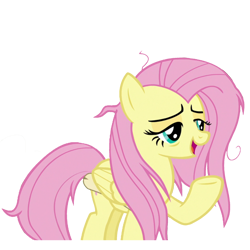 Size: 2048x2048 | Tagged: safe, artist:trrrebleee, derpibooru import, edit, edited screencap, screencap, fluttershy, pegasus, pony, a health of information, g4, background removed, female, mare, messy mane, not a vector, simple background, solo, tired, transparent background