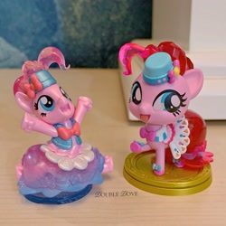 Size: 2388x2388 | Tagged: safe, derpibooru import, pinkie pie, crystal pony, earth pony, pony, g4, clothes, crystallized, dress, figure, gala dress, grand galloping gala, hat, indoors, kayou, merchandise, mighty jaxx, official, open mouth, outfit, smiling