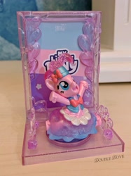 Size: 2597x3463 | Tagged: safe, derpibooru import, pinkie pie, crystal pony, earth pony, pony, g4, chinese, clothes, crystallized, dress, figure, gala dress, grand galloping gala, indoors, kayou, merchandise, official, open mouth, outfit, solo