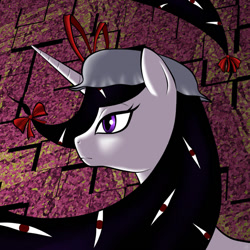 Size: 894x894 | Tagged: safe, artist:grotar00, derpibooru import, alicorn, pony, ethereal mane, female, mare, ponified, solo, species swap, touhou, yakumo yukari