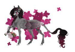 Size: 5624x3920 | Tagged: safe, artist:paliona, derpibooru import, oc, oc:shade peony, pegasus, pony, absurd resolution, basket, female, mare, solo