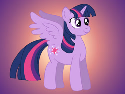 Size: 2160x1620 | Tagged: safe, artist:captainelsa, derpibooru import, twilight sparkle, twilight sparkle (alicorn), alicorn, g4, cute, female, gradient background, solo