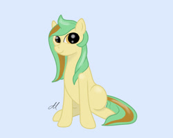 Size: 1000x800 | Tagged: safe, artist:yinmai, derpibooru import, oc, oc only, earth pony, pony, blue background, leafeon, pokémon, ponified, simple background, solo, species swap