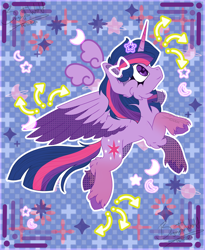 Size: 2342x2862 | Tagged: safe, artist:bryony6210, artist:bryonythewolf, derpibooru import, part of a set, twilight sparkle, twilight sparkle (alicorn), alicorn, pony, g4, colored wings, female, horn, mare, outline, profile, side view, solo, spread wings, tail, two toned wings, unshorn fetlocks, white outline, wings