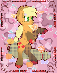 Size: 2342x3000 | Tagged: safe, artist:bryony6210, artist:bryonythewolf, derpibooru import, part of a set, applejack, earth pony, pony, g4, applejack's hat, cheek fluff, chest fluff, clothes, cowboy hat, female, freckles, hat, mare, solo, unshorn fetlocks