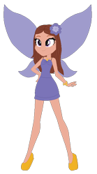 Size: 367x659 | Tagged: safe, artist:selenaede, artist:user15432, derpibooru import, equestria girls, g4, base used, belle (rainbow magic), belle the birthday fairy, bracelet, clothes, crossover, dress, equestria girls style, equestria girls-ified, fairy, fairy wings, flower, flower in hair, hand on hip, jewelry, necklace, purple dress, purple wings, rainbow magic (series), shoes, simple background, smiling, transparent background, wings