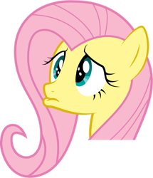 Size: 1024x1193 | Tagged: safe, artist:omniferious, derpibooru import, fluttershy, pony, g4, female, head only, mare, pouting, simple background, solo, transparent background, vector