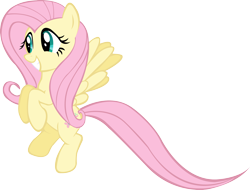 Size: 2599x1974 | Tagged: safe, artist:landboom, artist:truecelticheart, derpibooru import, fluttershy, pegasus, pony, g4, 2012, female, flying, grin, mare, simple background, smiling, solo, spread wings, tail, transparent background, vector, wings