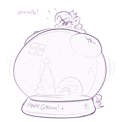 Size: 1397x1375 | Tagged: safe, artist:secretgoombaman12345, derpibooru import, diamond tiara, earth pony, object pony, original species, pony, g4, christmas, christmas tree, chubby, chubby cheeks, chubby diamond, eyelashes, fat, female, fireplace, forced smile, holiday, immobile, inflation, jewelry, morbidly obese, obese, objectification, older, older diamond tiara, ponified, sketch, smiling, snow, snow globe, solo, species swap, spherical inflation, tail, text, tiara, translucent belly, transparent belly, transparent flesh, tree