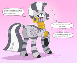 Size: 900x746 | Tagged: safe, artist:lullapiies, derpibooru import, zecora, zebra, g4, blushing, butt, cute, plot, solo, zecorass