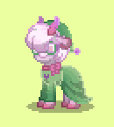 Size: 392x435 | Tagged: safe, artist:smile-files, derpibooru import, goat, pony, deltarune, goat pony, ponified, pony town, ralsei, smiling, solo, species swap