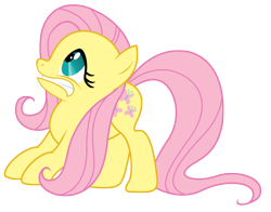 Size: 5000x3914 | Tagged: safe, artist:kooner-cz, artist:landboom, derpibooru import, fluttershy, pegasus, pony, g4, the return of harmony, female, frown, gritted teeth, looking up, mare, my little pony: friendship is magic, scared, simple background, solo, tail, teeth, transparent background, vector