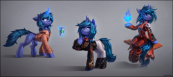 Size: 4210x1868 | Tagged: safe, artist:ramiras, derpibooru import, oc, oc only, oc:arclight, pony, unicorn, horn, solo, unicorn oc