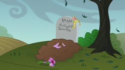 Size: 3840x2160 | Tagged: safe, derpibooru import, editor:brokenadam, twilight sparkle, twilight sparkle (alicorn), alicorn, 16:9, absurd resolution, death, funeral, grave, rest in peace