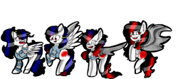 Size: 6728x2988 | Tagged: safe, artist:toffee-the-dingo, derpibooru import, oc, oc only, bat pony, pegasus, pony, absurd resolution, bat ponified, bite mark, clothes, race swap, simple background, solo, transformation, transformation sequence, transparent background