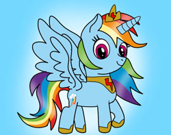 Size: 828x651 | Tagged: safe, artist:mrsdashskies, derpibooru import, rainbow dash, alicorn, pony, g4, compassion, courage, cute, dashabetes, female, hero dash, kindness, mare, rainbow dash is best pony, rainbow sass, warrior dash