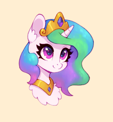 Size: 926x1000 | Tagged: safe, artist:maytee, derpibooru import, part of a set, princess celestia, alicorn, pony, g4, bust, cute, cutelestia, digital art, portrait, simple background, solo