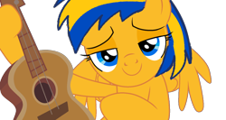 Size: 1316x698 | Tagged: safe, artist:mlpfan3991, derpibooru import, oc, oc only, oc:flare spark, pegasus, pony, g4, female, guitar, musical instrument, simple background, transparent background, vector