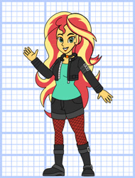 Size: 828x1089 | Tagged: safe, artist:superaaronawesome, derpibooru import, sunset shimmer, human, equestria girls, g4, alternate design, clothes, female, solo